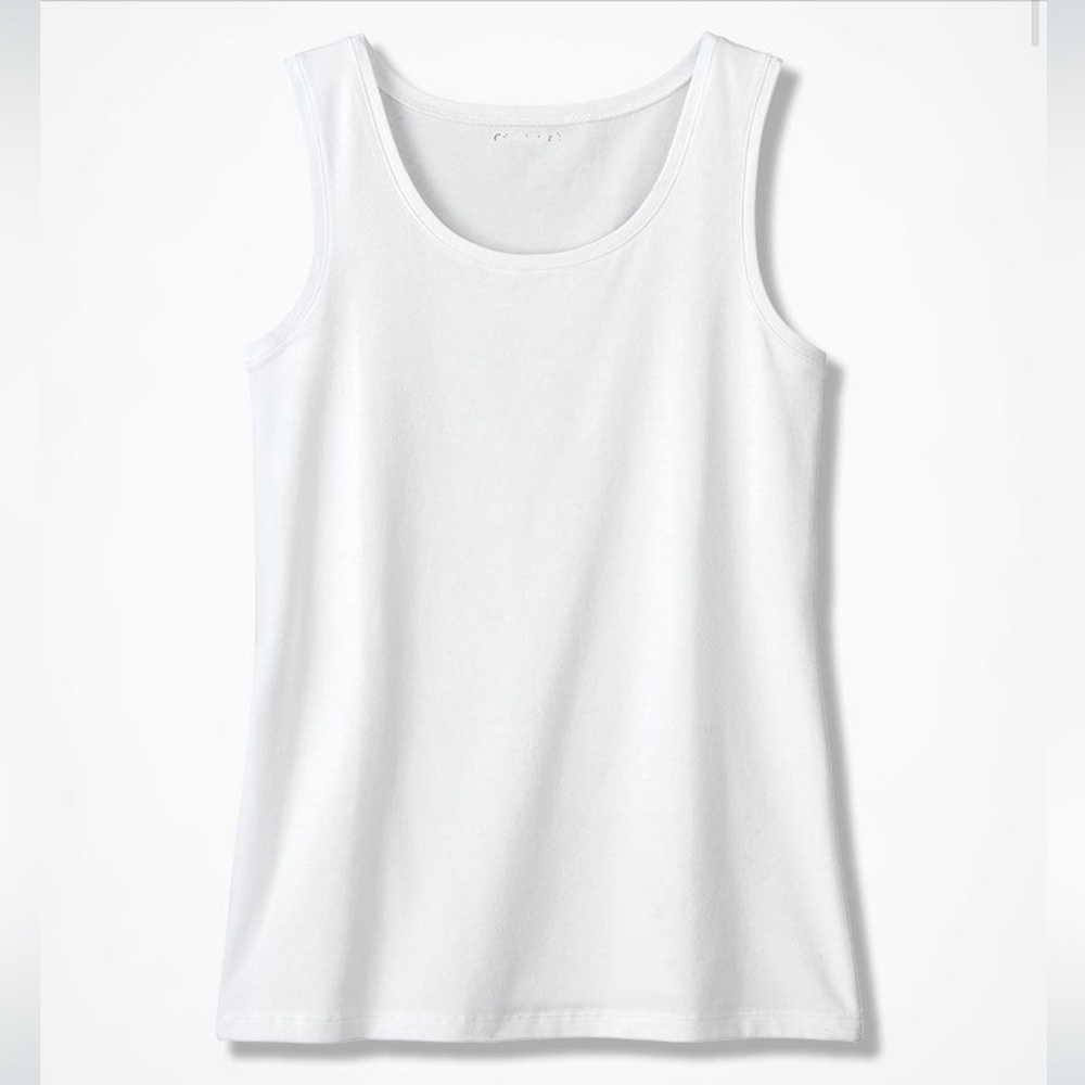 EUC Nice ribbed piped neckline and arm with thick cotton feel tank top